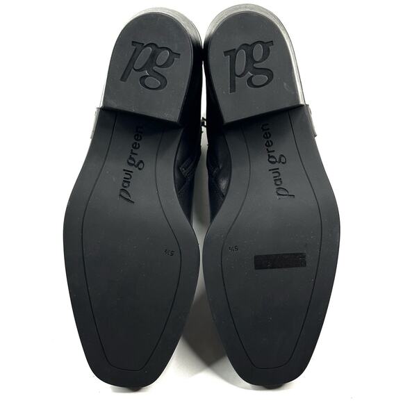 Paul Green West Bootie Black Leather Womens UK 5.5/US 8 Moto-Biker New $499 - Picture 13 of 13